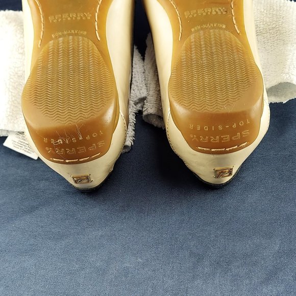 Sperry Tan & Black Patent Leather Penny Loafers Size 7.5M - Picture 13 of 14